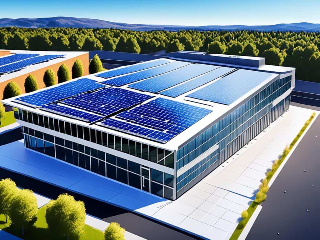 Bifacial Solar Panel on Industrial Building
