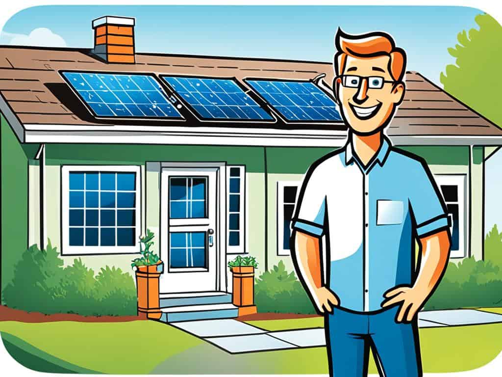 Homeowner utilizing net meter connection for solar savings